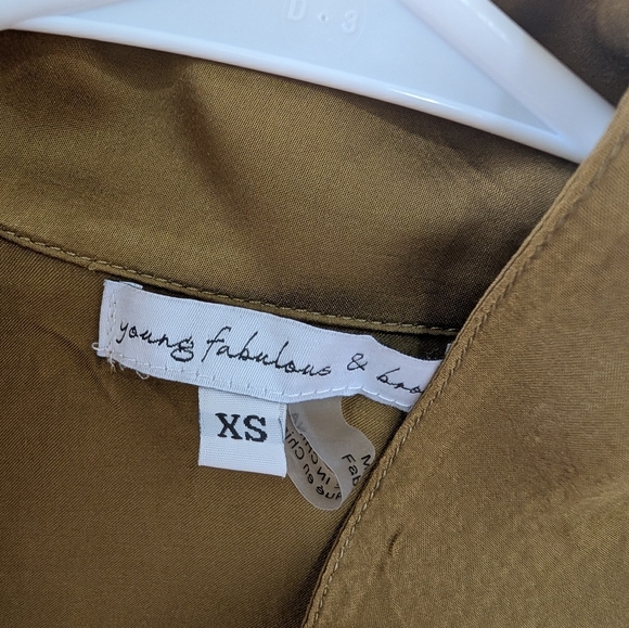 YOUNG FABULOUS & BROKE Truman Solid Jumpsuit XS Fern Green - Picture 5 of 9